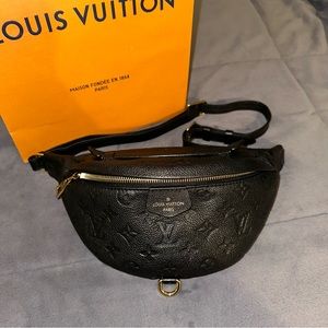 LOUIS VUITTON Black Empreinte Bumbag